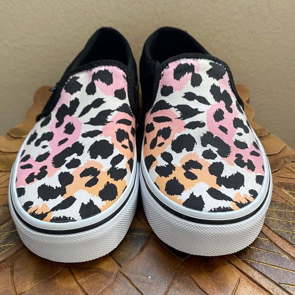 Vans Multi Color Animal Print Slip Ons - Picture 2 of 9